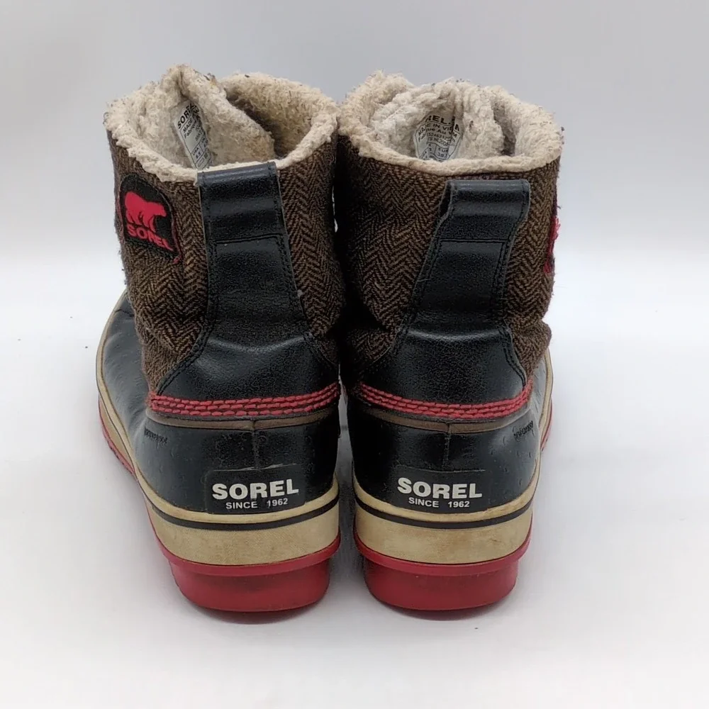 Sorel Shoes Womens Brown 8.5 Waterproof Duck Boots‎ Faux Fur Lined NL2000-202